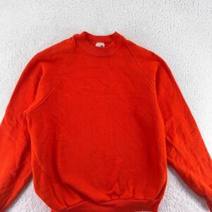 vintage 90s BLANK ORANGE JERZEES CREWNECK SWEATSHIRT MEDIUM